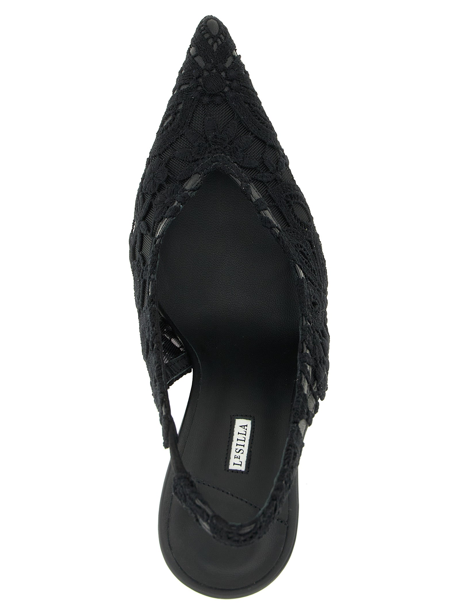 High-Heel Stiletto Slingback Pumps Heels by LE SILLA for women in polyamide suede leather & cotton black & transparent features an effortlessly chic silhouette from the Women's Polyamide Suede Leather & Cotton High-Heel Stiletto Slingback Pumps Heels collection, showcasing a stiletto high-heel and effortlessly chic for a effortlessly chic look.
