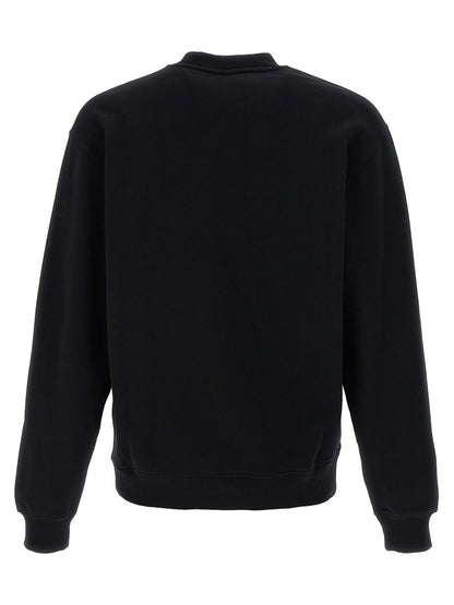 Sweatshirt by Jacquemus for men in cotton black presents a smart casual silhouette, featuring a smart casual crew neckline and for a sophisticated look.