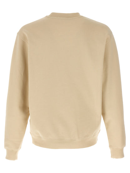 Sweatshirt by Jacquemus for men in cotton beige features an provocated silhouette, detailed with a provocated and a refined crew neckline for a sophisticated aesthetic.