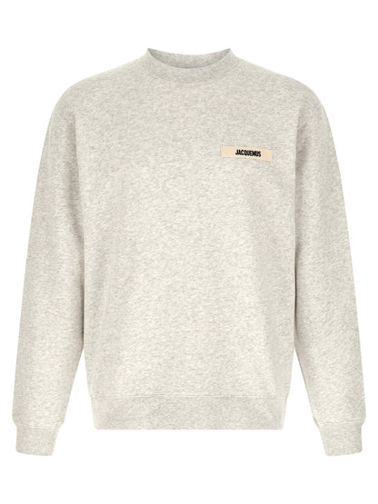 Sweatshirt by Jacquemus for men in cotton gray features an magnificent silhouette, showcasing a sophisticated crew neckline and detail for a truly magnificent finish.