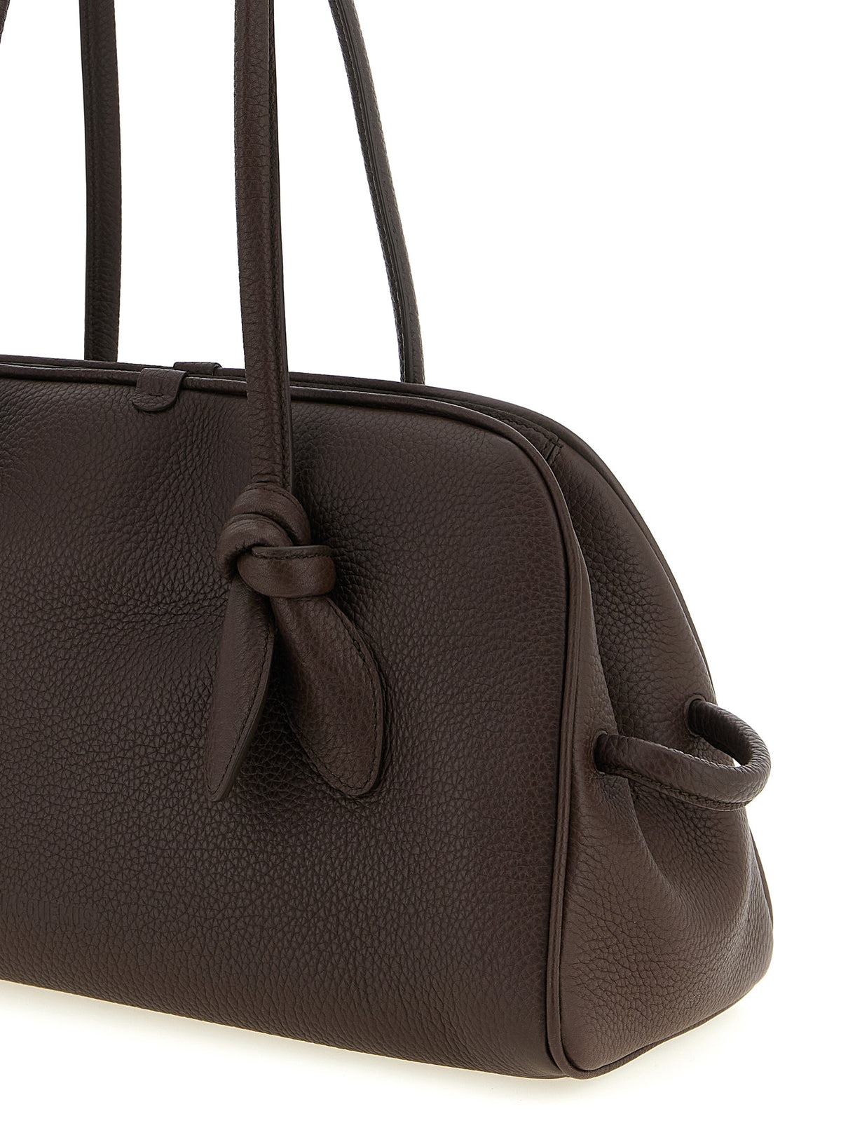 Jacquemus Le Turismo Bos Taurus Calf Suede Leather Shoulder Bowling Bag - Brown Natural