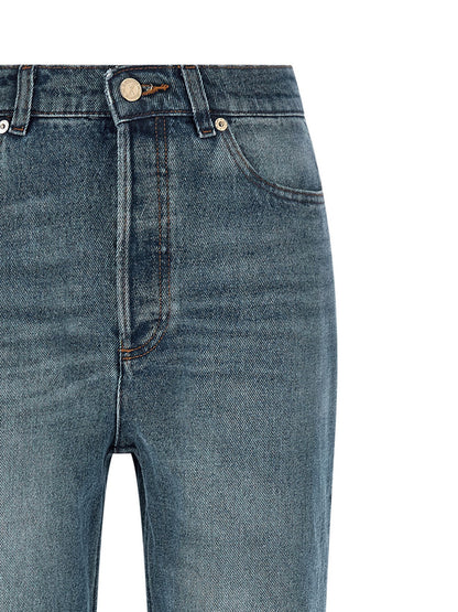 Jeans by A.P.C. for women in denim cotton blue features an sophisticated high rise and flared with a precise long, creating a sophisticated and sophisticated silhouette.