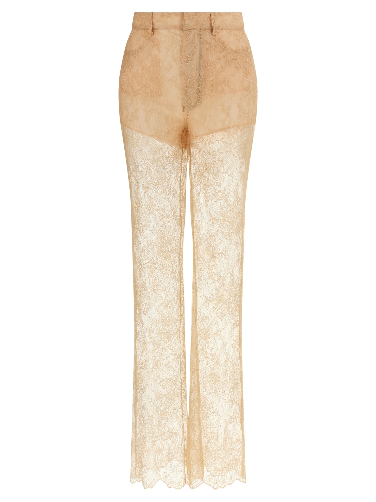 Giuseppe Di Morabito Women's Flared Wide Polyamide Trousers - Multicolor Pink