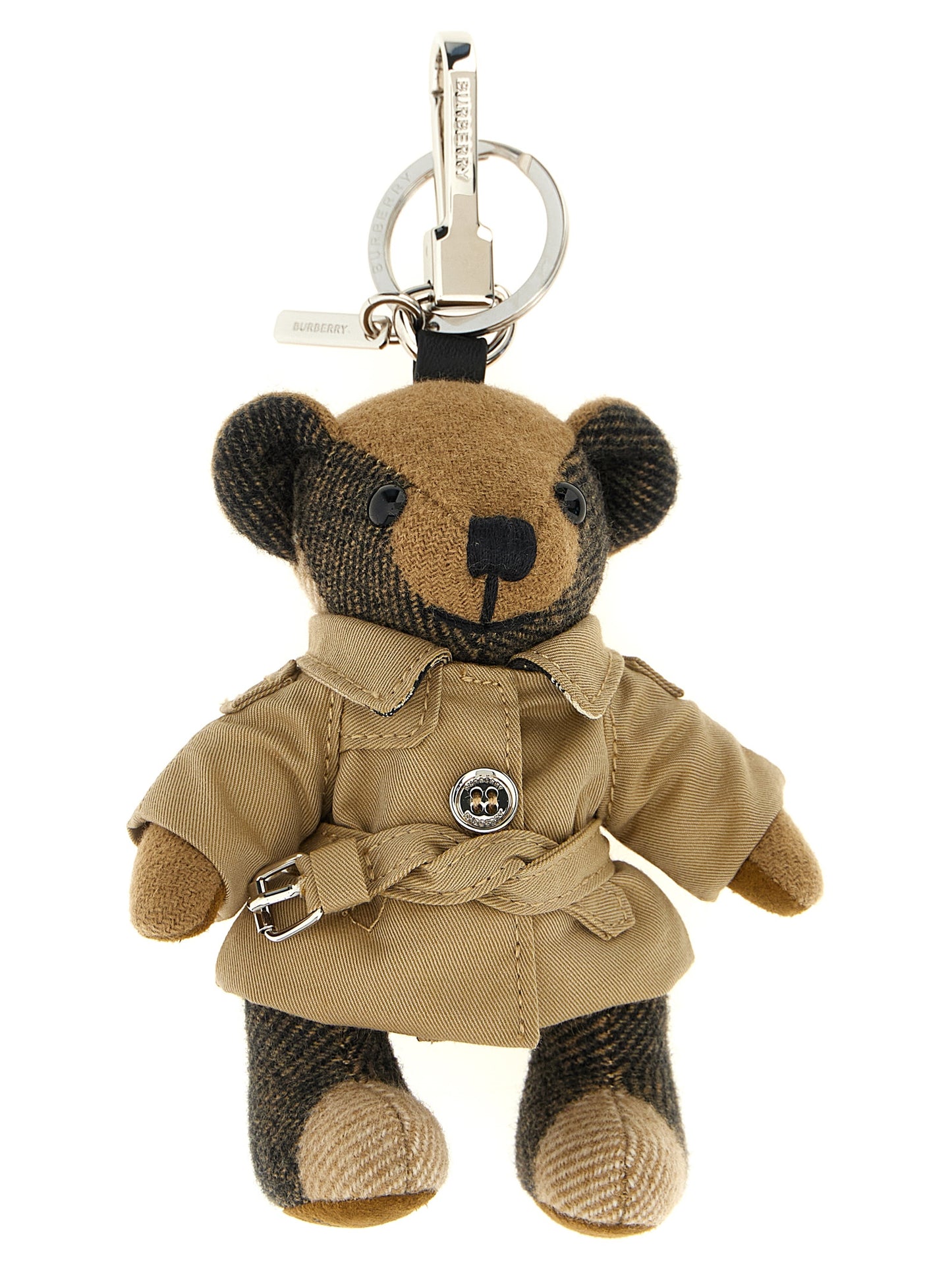 Keychain by Burberry for women in wool cotton and multicolor showcases a artisanal design, artfully incorporating , , and for a artisanal finish.