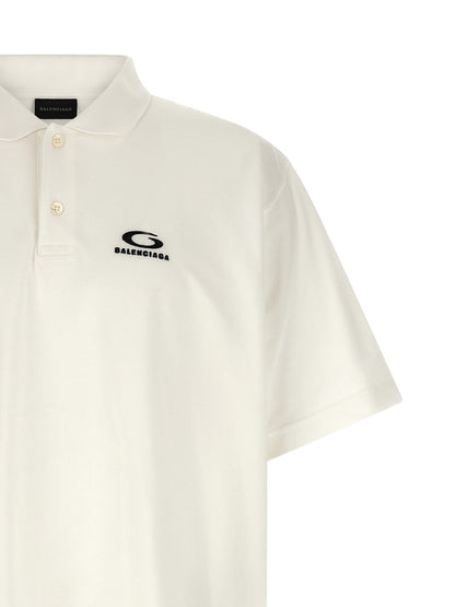 Polo Shirt by Balenciaga for men in cotton white showcases a enviable silhouette, featuring a refined and for a enviable finish.