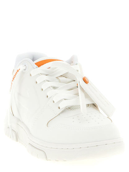 Athletic Sneakers by Off-White for women in tu polyester orange, white & signature features an effortless chic silhouette, showcasing the signature athletic style of the Women's Athletic TU Polyester Sneakers collection with a truly effortless chic finish.