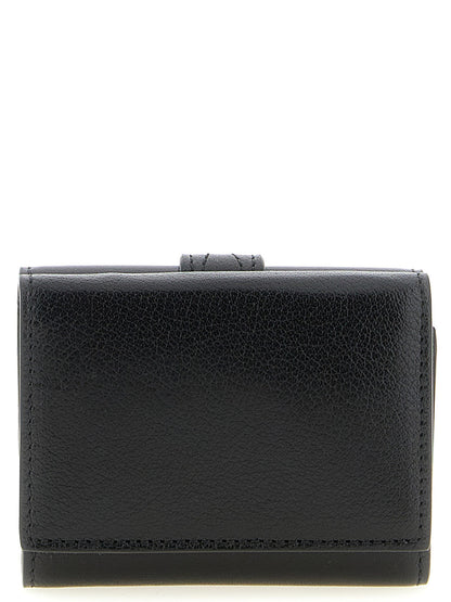 Cardholder Card Case by Chloé for women in brass & buffalo leather black & gold features a refined silhouette, showcasing the elegant lines of the Paddington Brass & Buffalo Leather Cardholder Card Case alongside premium card-organization trifold for a refined finish.