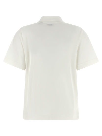 Polo Shirt by Burberry for women in cotton white presents a crisp silhouette, artfully detailed with a crisp and crisp .