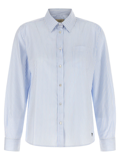 Max Mara Blue Cotton Blouse
