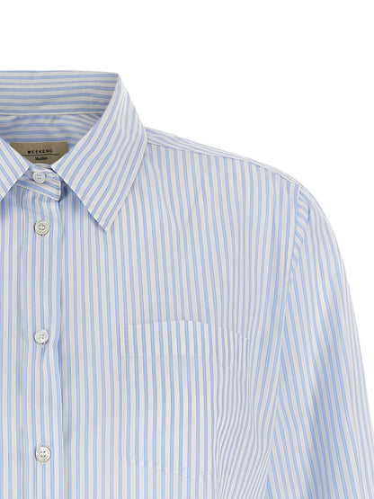 Max Mara Blue Cotton Blouse