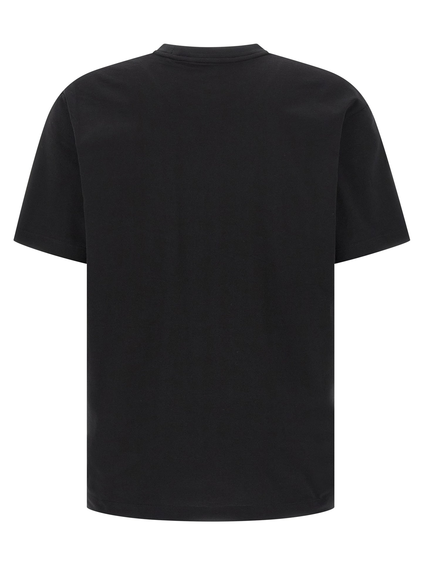 T-Shirt by Y-3 for men in cotton satin black showcases a chic silhouette, artfully detailed with a chic crew neckline and for a chic finish.