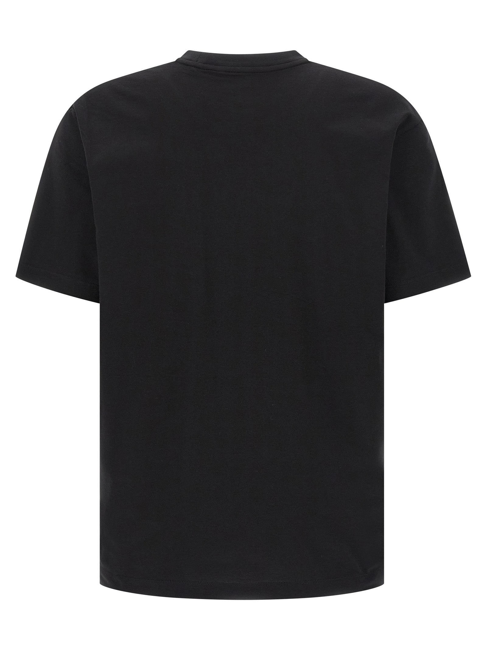 T-Shirt by Y-3 for men in cotton satin black showcases a chic silhouette, artfully detailed with a chic crew neckline and for a chic finish.