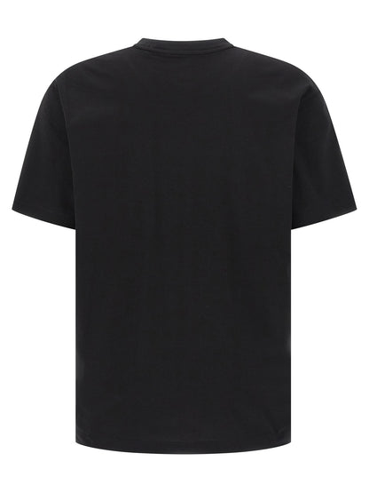 T-Shirt by Y-3 for men in cotton satin black showcases a chic silhouette, artfully detailed with a chic crew neckline and for a chic finish.