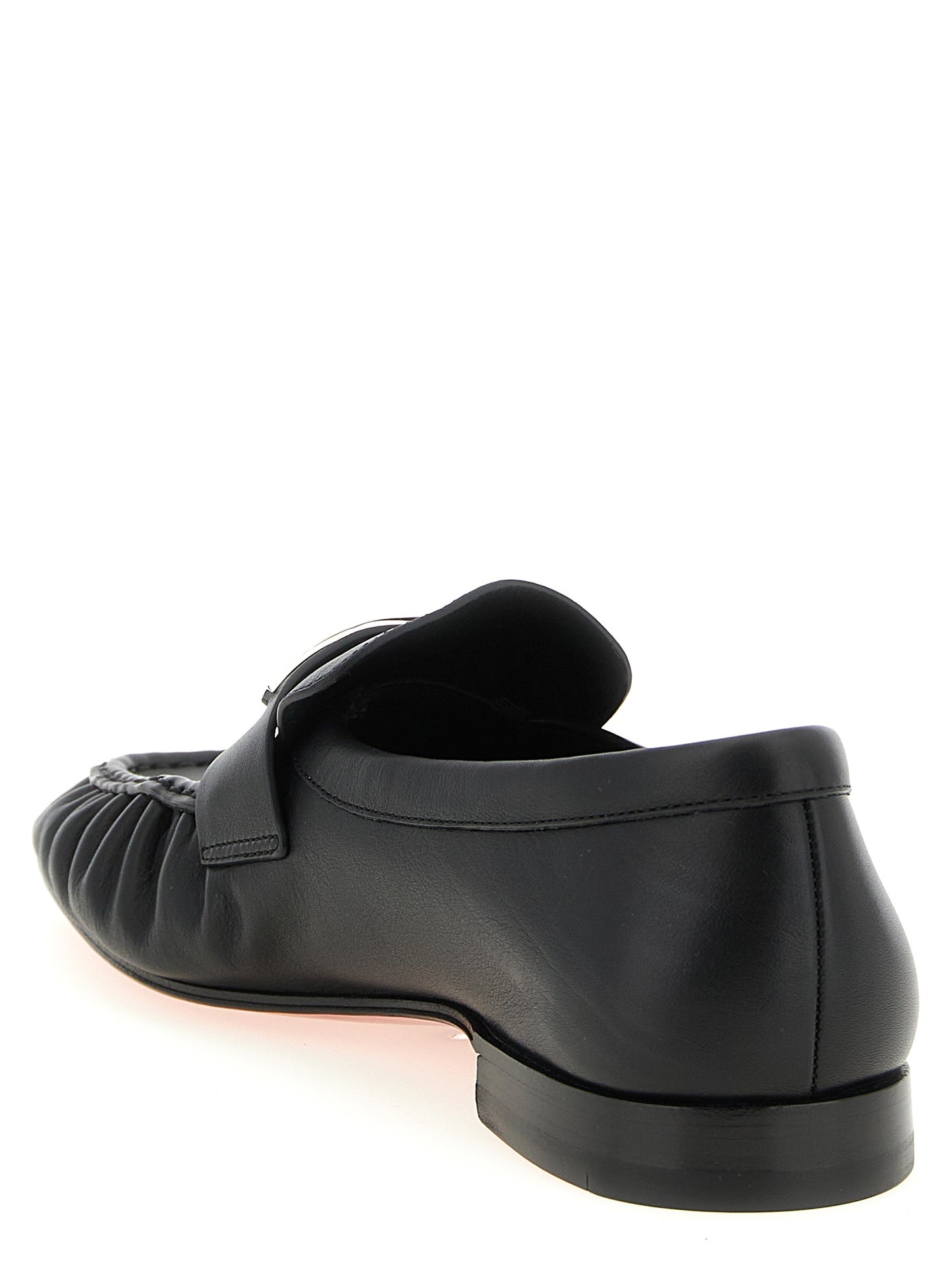 Loafer Slip-On Shoes by Christian Louboutin for men in bos taurus nappa calfskin leather black showcases a timeless silhouette from the Men's Bos Taurus Nappa Calfskin Leather Loafer Slip-On Shoes collection, featuring a timeless and square toe style for a timeless finish.
