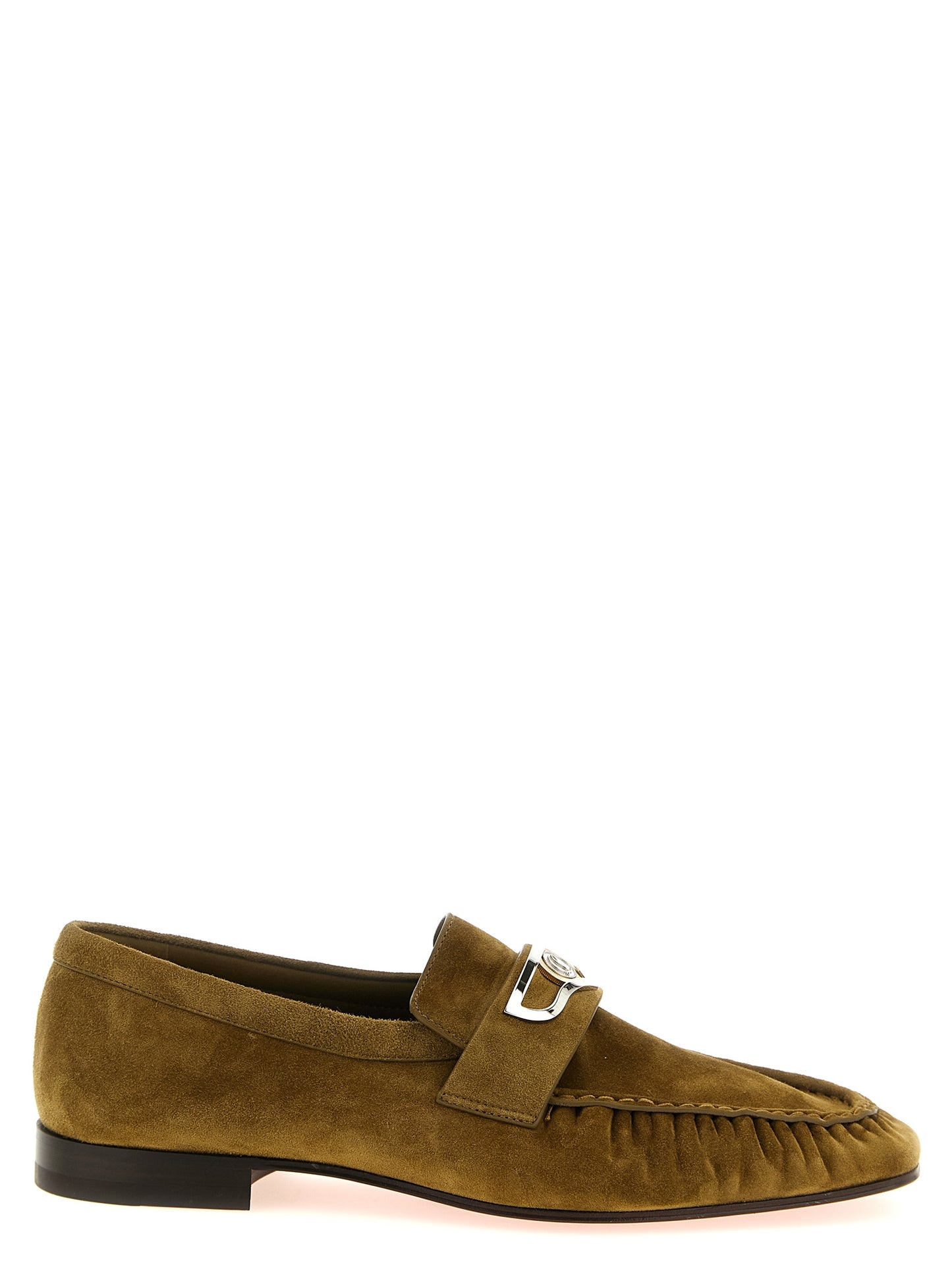 This Loafer Slip-On Shoes by Christian Louboutin for men in calfskin leather brown & signature features an exquisite silhouette from the Men's Calfskin Leather Loafer Slip-On Shoes collection, defined by a sophisticated and elegant square toe style.