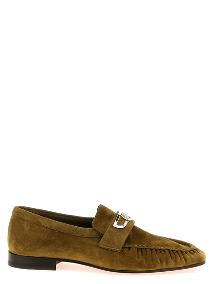 This Loafer Slip-On Shoes by Christian Louboutin for men in calfskin leather brown & signature features an exquisite silhouette from the Men's Calfskin Leather Loafer Slip-On Shoes collection, defined by a sophisticated and elegant square toe style.