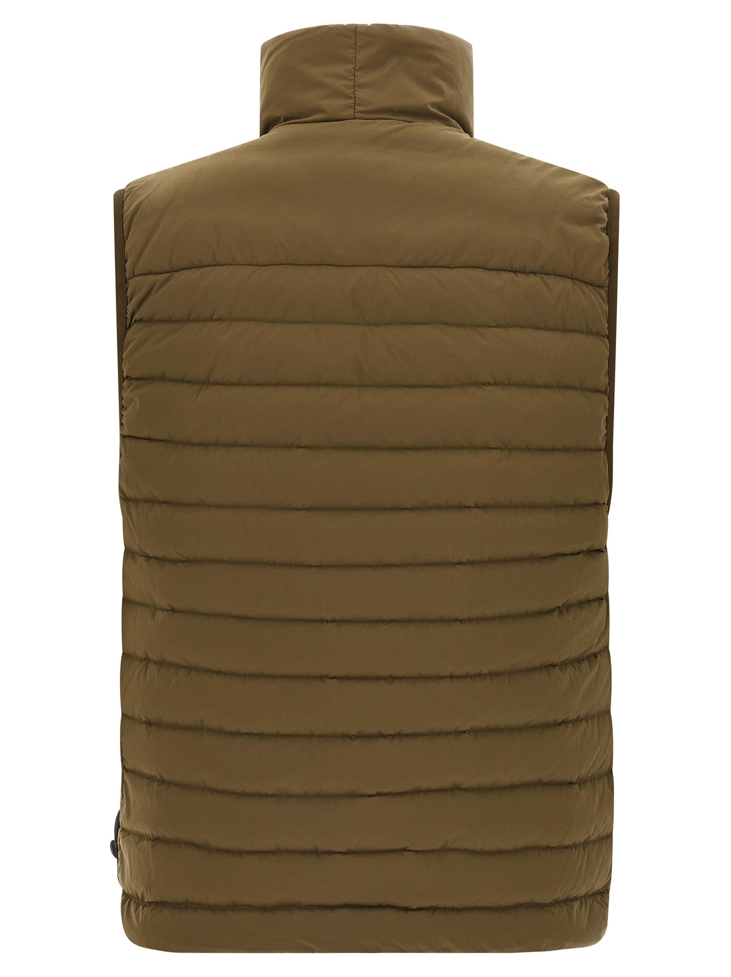 Vest by Stone Island for men in polyamide & goose-down bicolour & green features a stylish silhouette, showcasing distinct lightweight & insulated and a refined for a truly stylish finish.