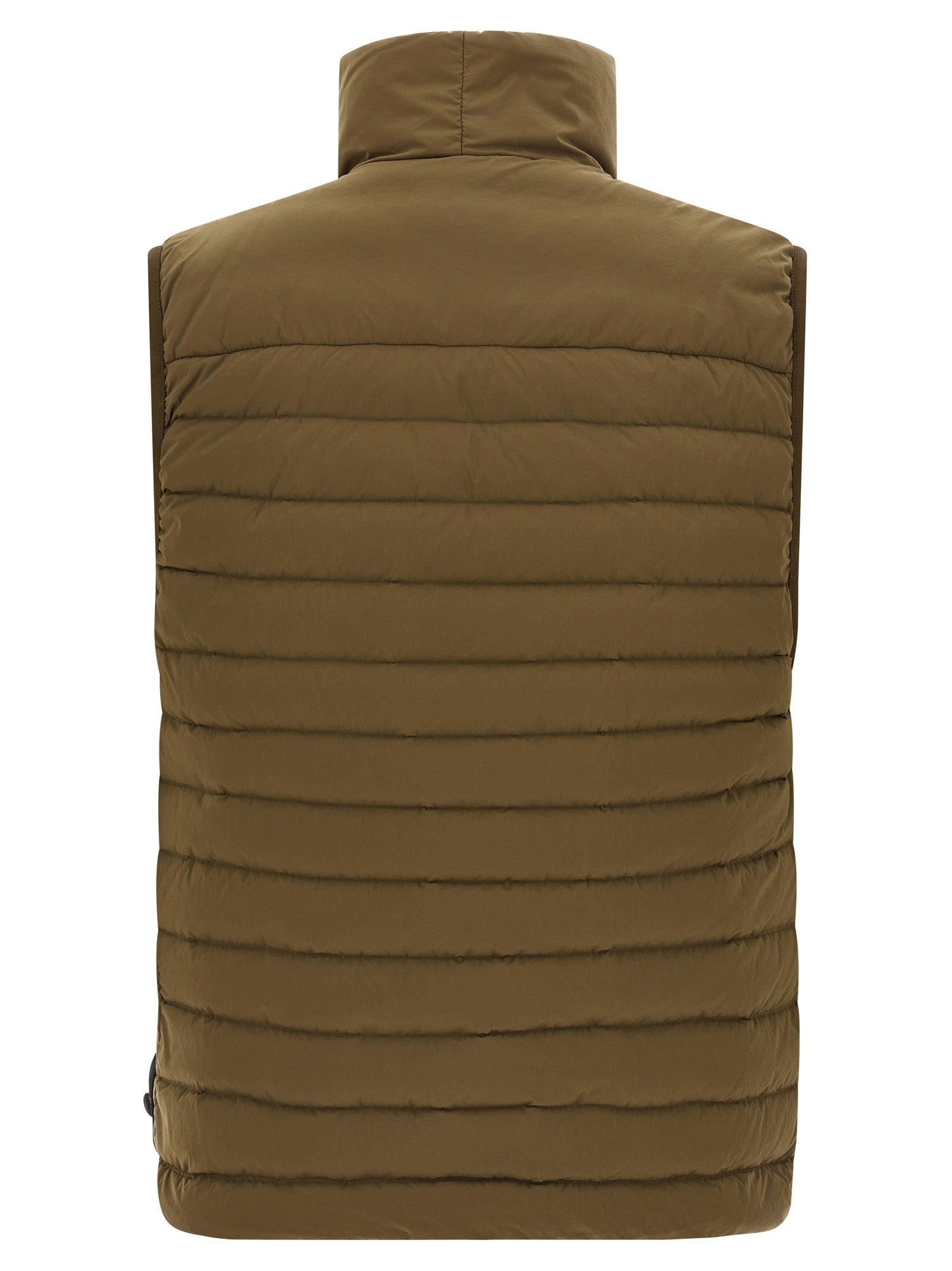 Vest by Stone Island for men in polyamide & goose-down bicolour & green features a stylish silhouette, showcasing distinct lightweight & insulated and a refined for a truly stylish finish.