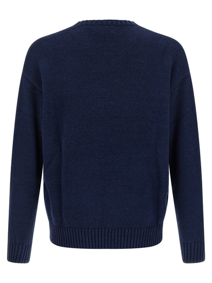 Cardigan by Polo Ralph Lauren for men in linen & cotton blue features an impeccable silhouette, showcasing a sophisticated crew neckline and detail for a truly impeccable finish.