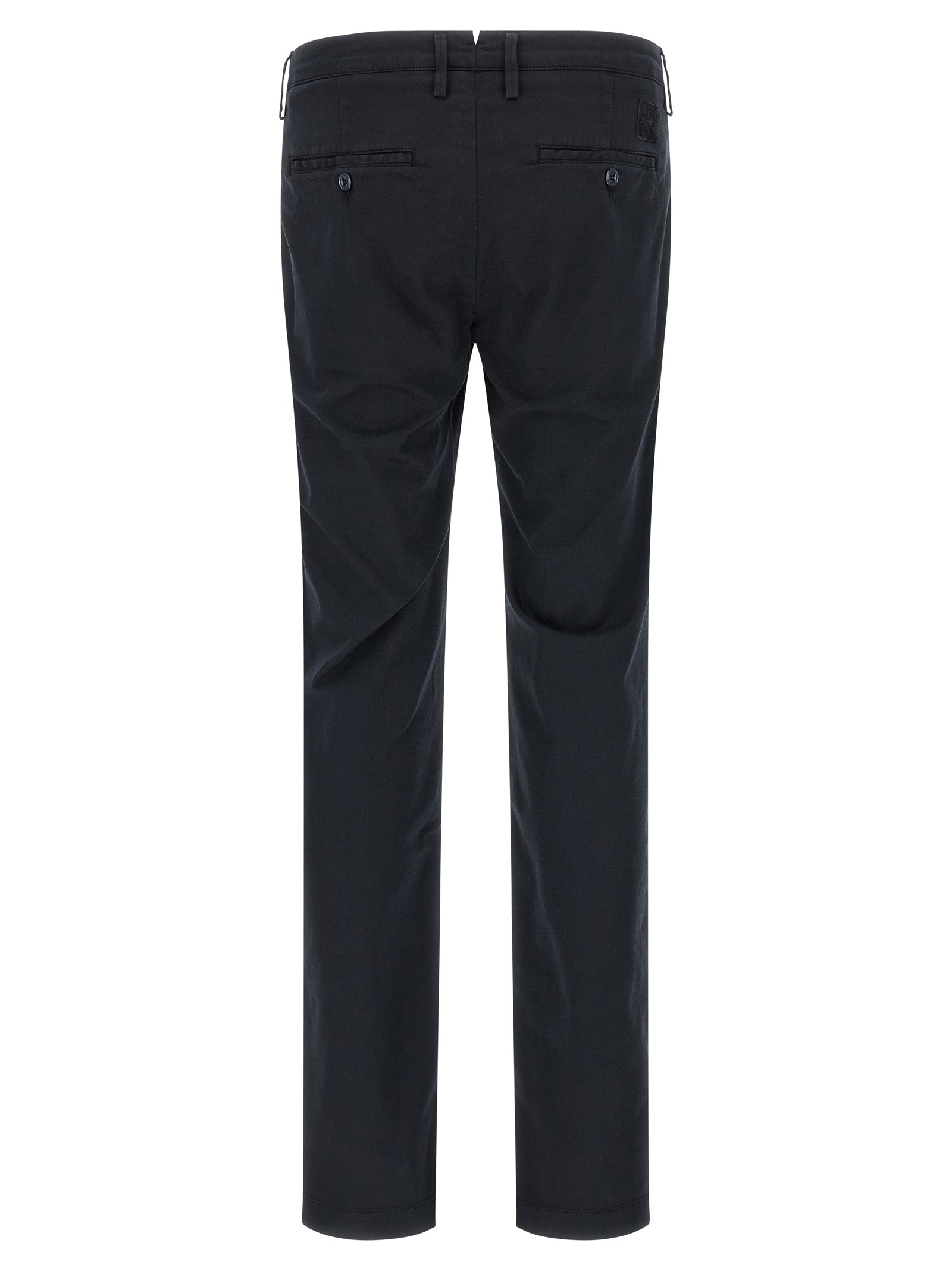 Chinos Pants by Jacob Cohen for men in stretch cotton & lyocell blue & signature, featuring a architectural straight-leg with a architectural long and low rise for a refined silhouette.