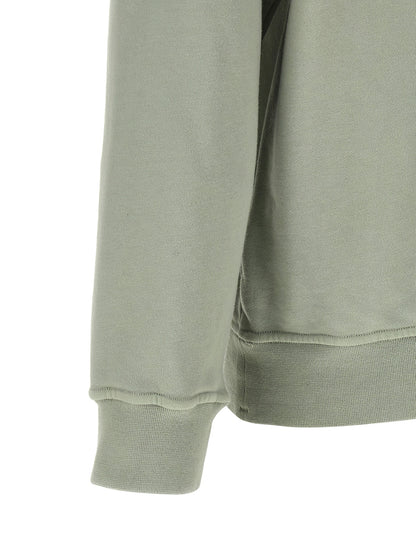 Stone Island Men's Crew Neck Cotton Sweatshirt - Bicolour Green