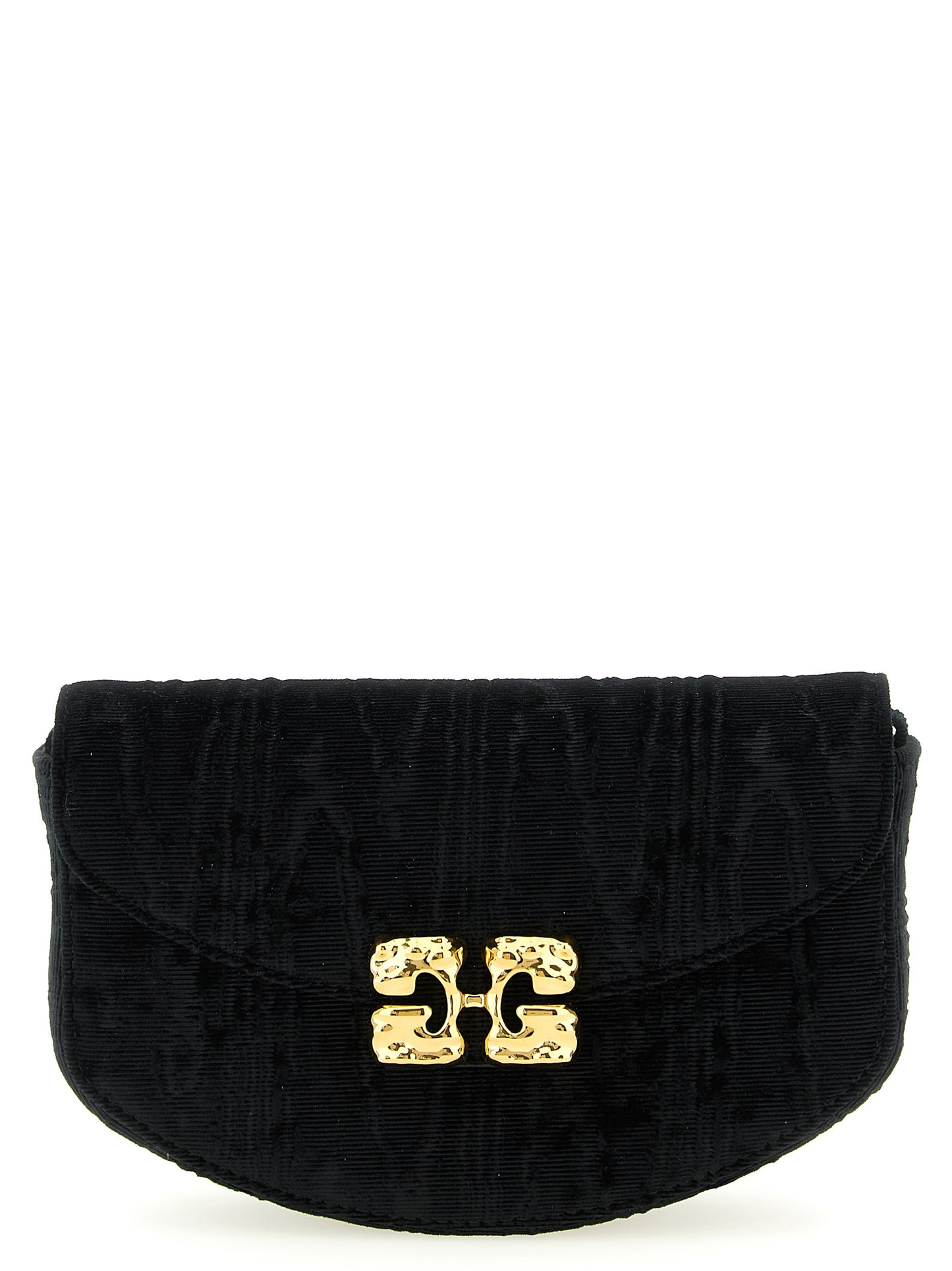 Cardholder Card Case by Ganni for women in stretch viscose black features a distinguished silhouette, showcasing the distinguished design of the Lulu Stretch Viscose Cardholder Card Case with refined card-organization.