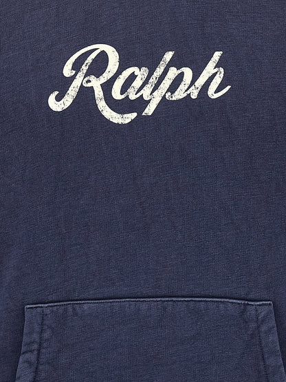 Sweatshirt Hoodie by Polo Ralph Lauren for men in cotton polyester blue & print features an avant-garde silhouette, showcasing a sophisticated and detail for a truly avant-garde finish.