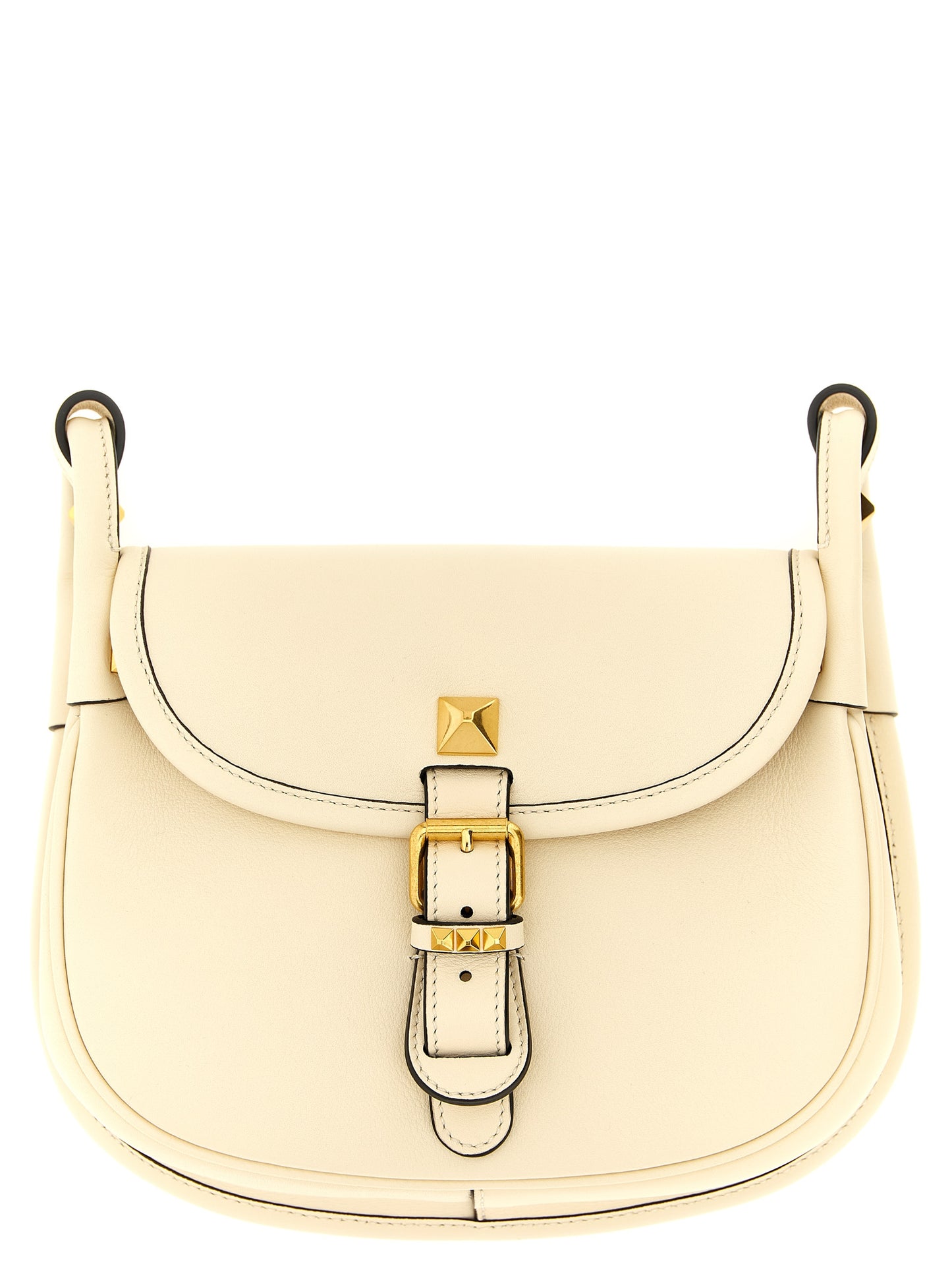 Small Shoulder Flap Bag by Valentino Garavani for women in calfskin leather white & signature features a effortless chic silhouette with a secure flap & magnetic, ample , and versatile shoulder-strap & adjustable-strap for a effortless chic finish.