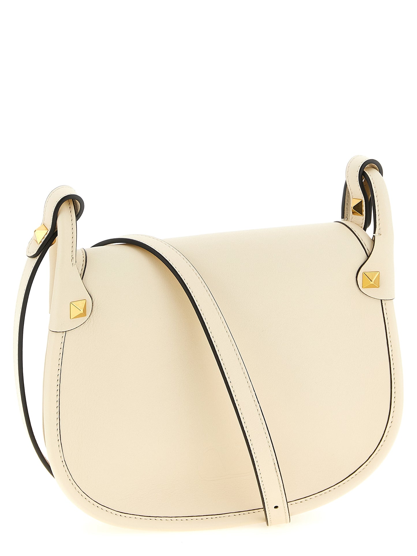 Small Shoulder Flap Bag by Valentino Garavani for women in calfskin leather white & signature features a effortless chic silhouette with a secure flap & magnetic, ample , and versatile shoulder-strap & adjustable-strap for a effortless chic finish.
