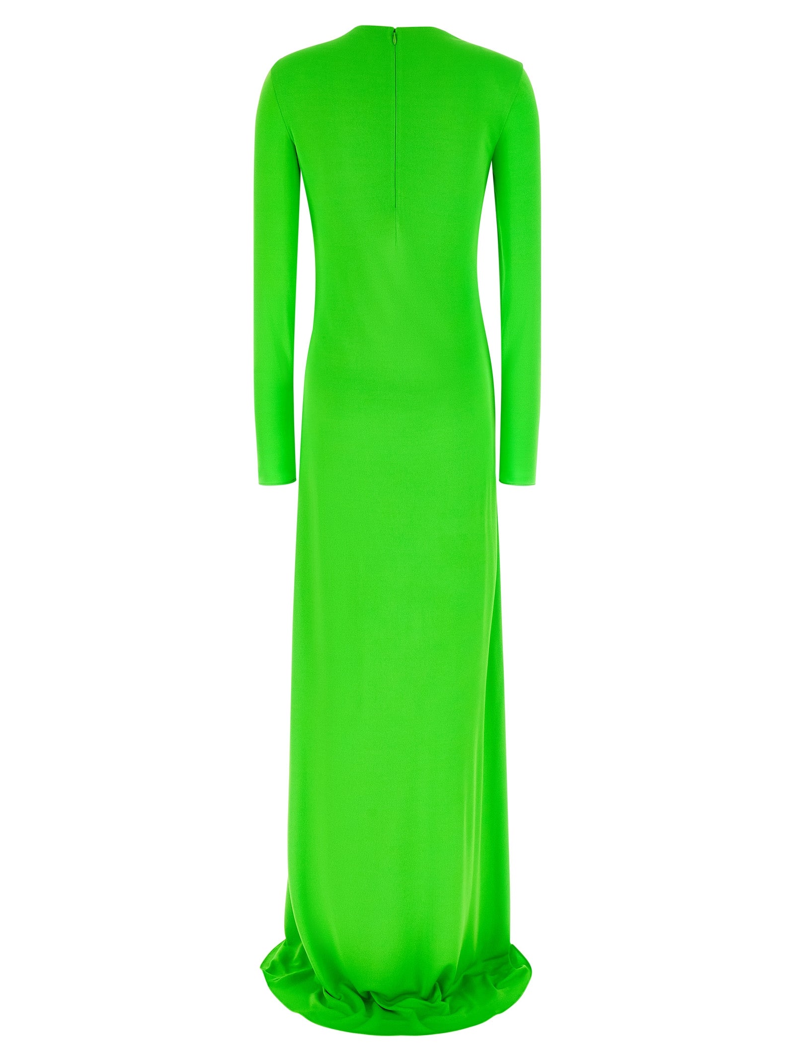 Dress by Tom Ford for women in viscose bicolour & green features an sultry silhouette defined by a crew neckline and , falling to an sultry long for a sultry look.