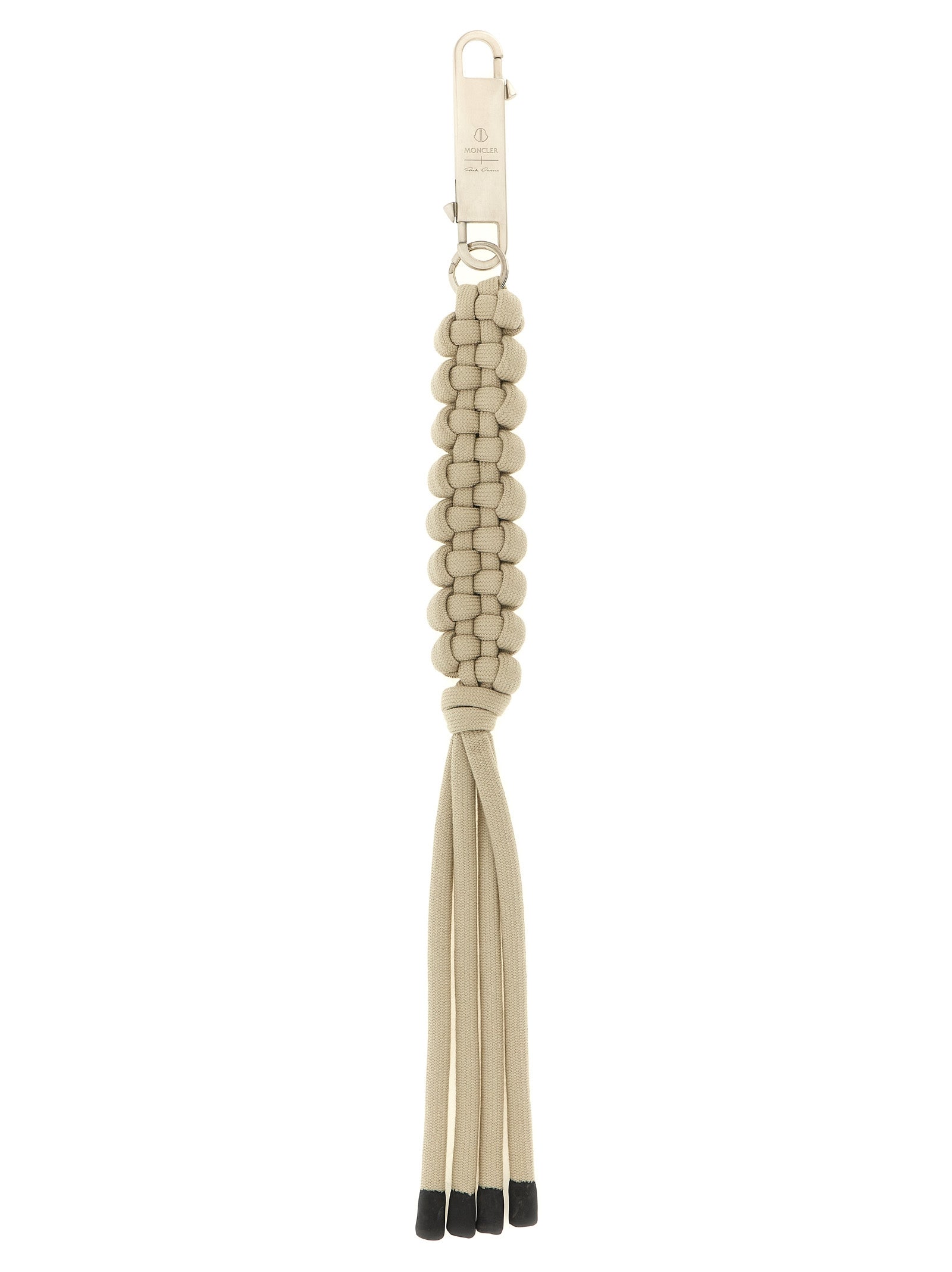 Keychain by Rick Owens for men in lambskin leather gray features an sleek design, highlighting a sophisticated and refined for an sleek look.