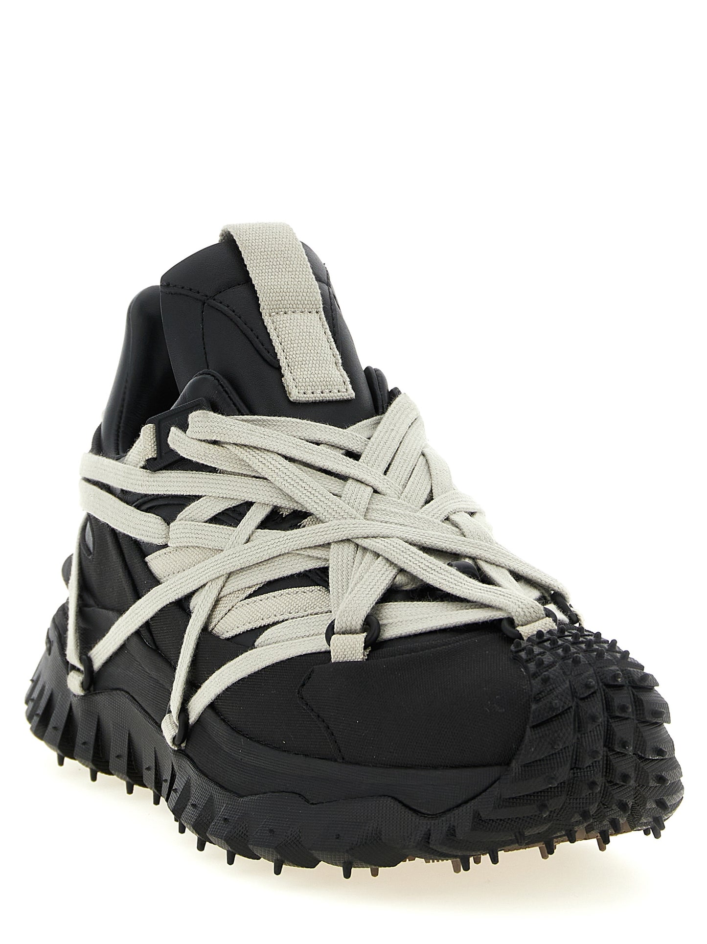 Athletic Sneakers by Rick Owens for men in eva carbon fiber & bos taurus cowhide leather black presents a sleek silhouette, perfectly capturing the athletic style essence of Men's Athletic EVA Carbon Fiber & Bos Taurus Cowhide Leather Sneakers with its sleek design and premium finish.