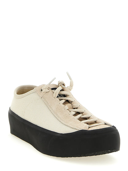 Sneakers by Stone Island for men in bos taurus suede calfskin leather & polyester beige features an timeless silhouette from the Men's Low Top Bos Taurus Suede Calfskin Leather & Polyester Sneakers collection, showcasing a signature low-top style with an timeless finish.