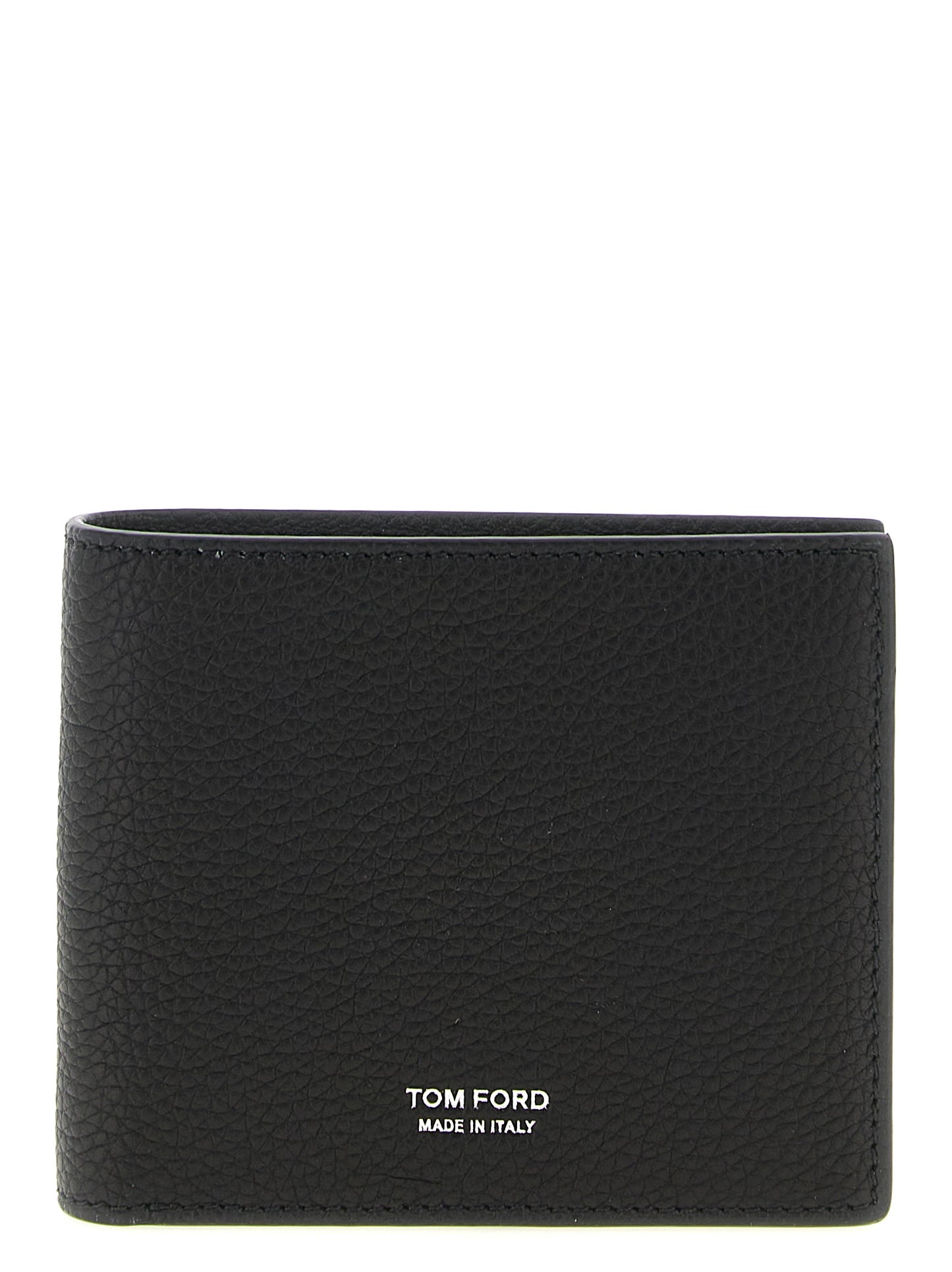 Wallet by Tom Ford for men in calfskin leather black showcases a discerning silhouette, artfully capturing the essence of Calfskin Leather Wallet with its functional .