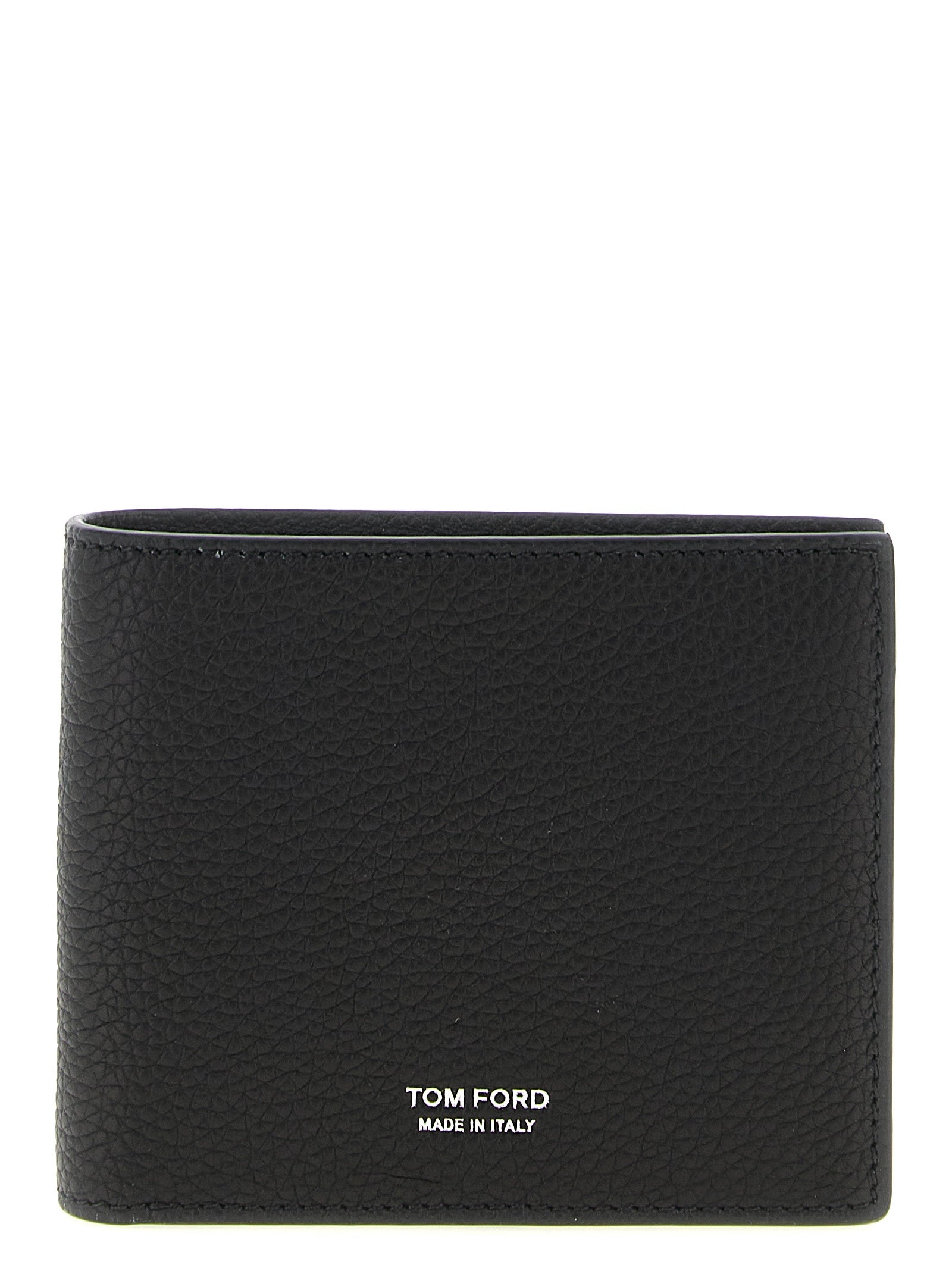 Wallet by Tom Ford for men in calfskin leather black showcases a discerning silhouette, artfully capturing the essence of Calfskin Leather Wallet with its functional .