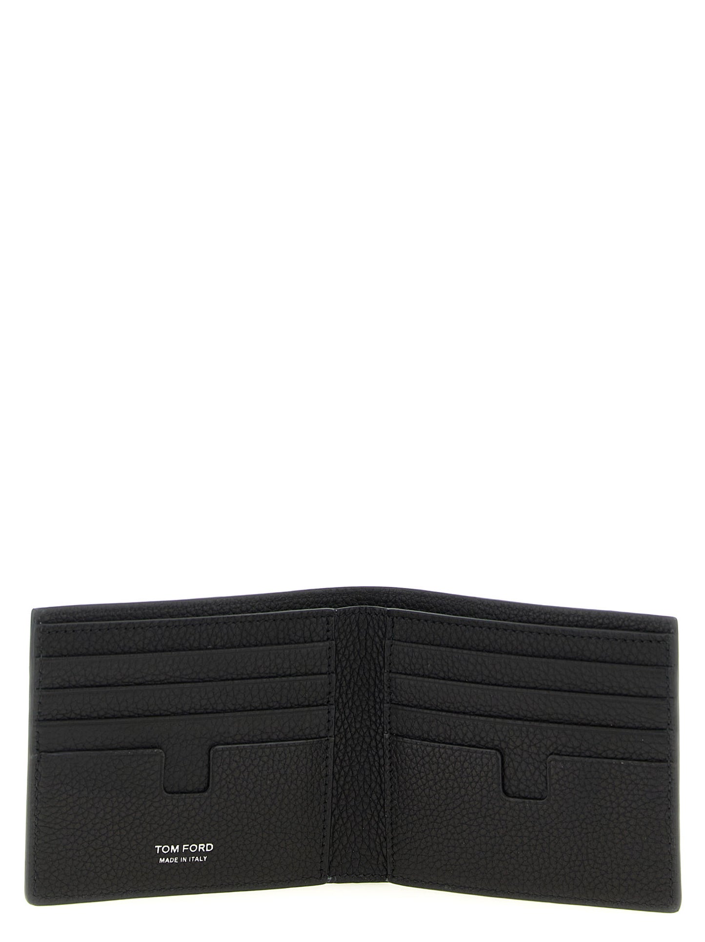 Wallet by Tom Ford for men in calfskin leather black showcases a refined silhouette, artfully capturing the essence of the refined Calfskin Leather Wallet design with functional .