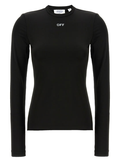 Cardigan by Off-White for women in stretch fabric & acetate black, white & print presents a textural silhouette, artfully finished with a textural crew neckline and long-sleeve for a sophisticated, textural look.
