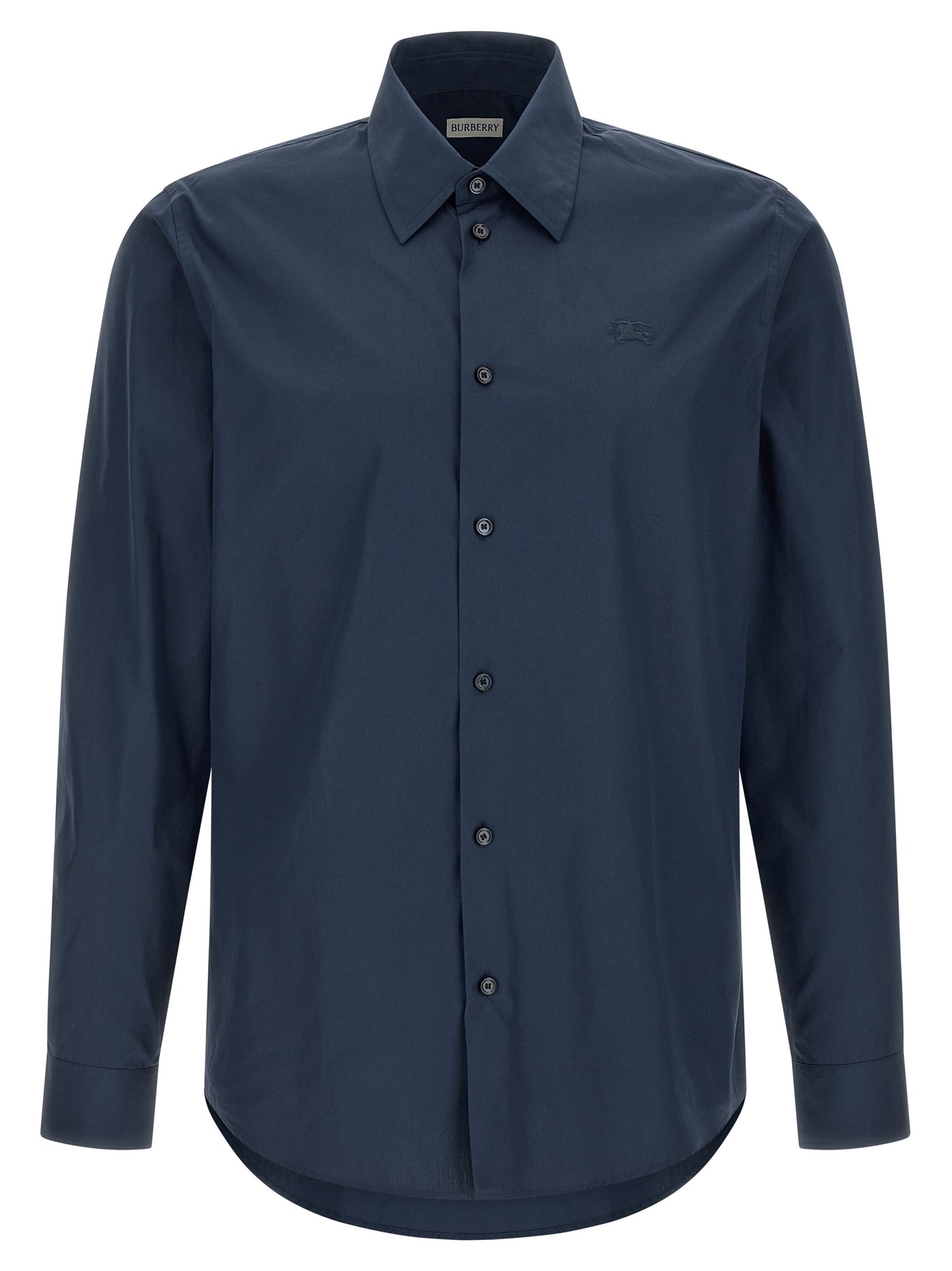 Shirt by Burberry for men in cotton blue, featuring a nuanced and nuanced for a sophisticated finish.