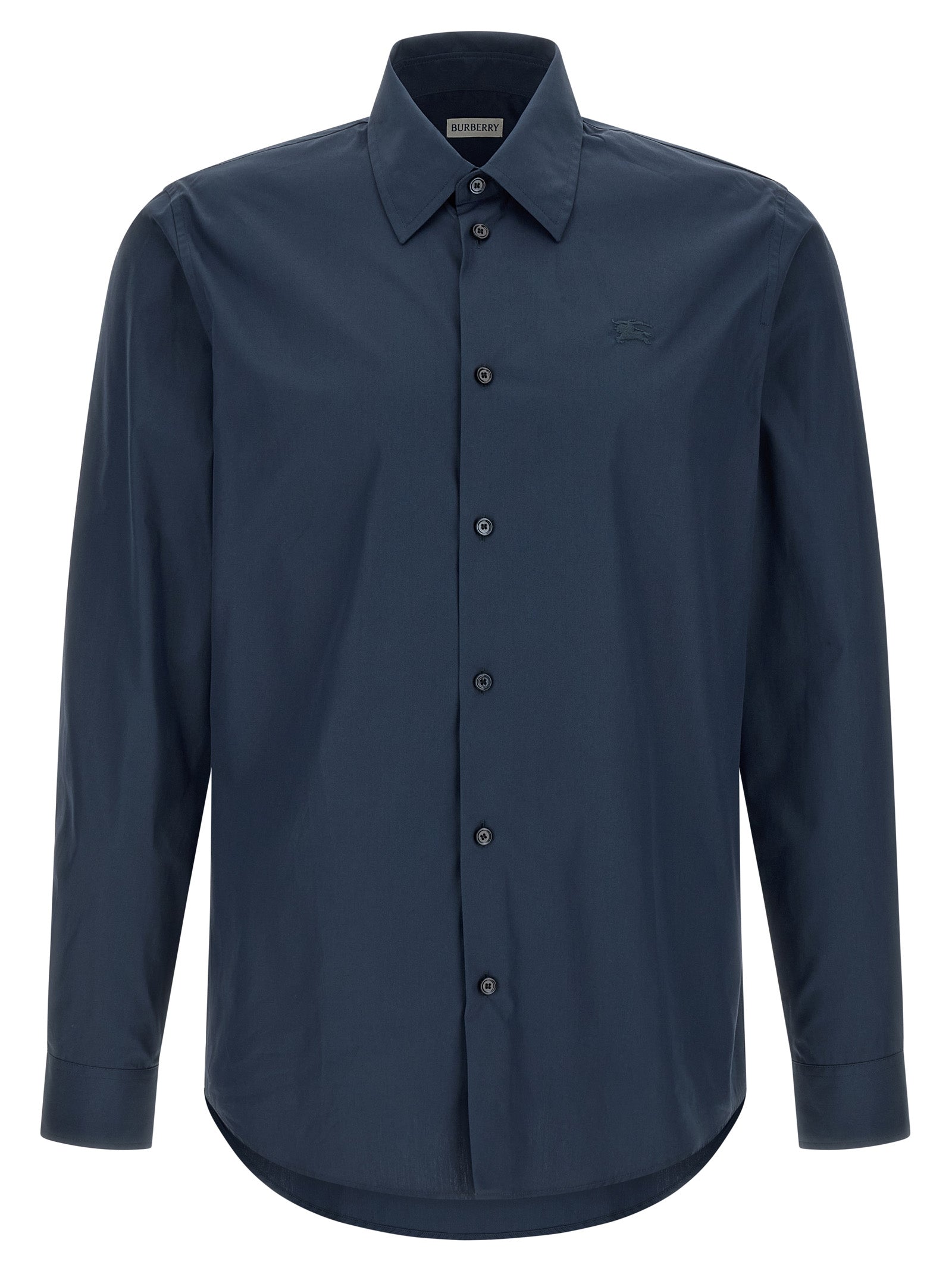 Shirt by Burberry for men in cotton blue, featuring a nuanced and nuanced for a sophisticated finish.