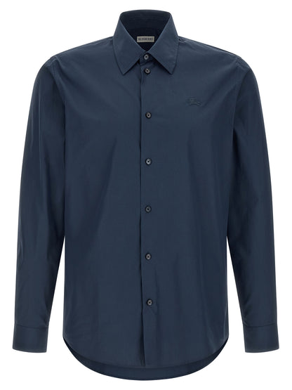 Shirt by Burberry for men in cotton blue, featuring a nuanced and nuanced for a sophisticated finish.