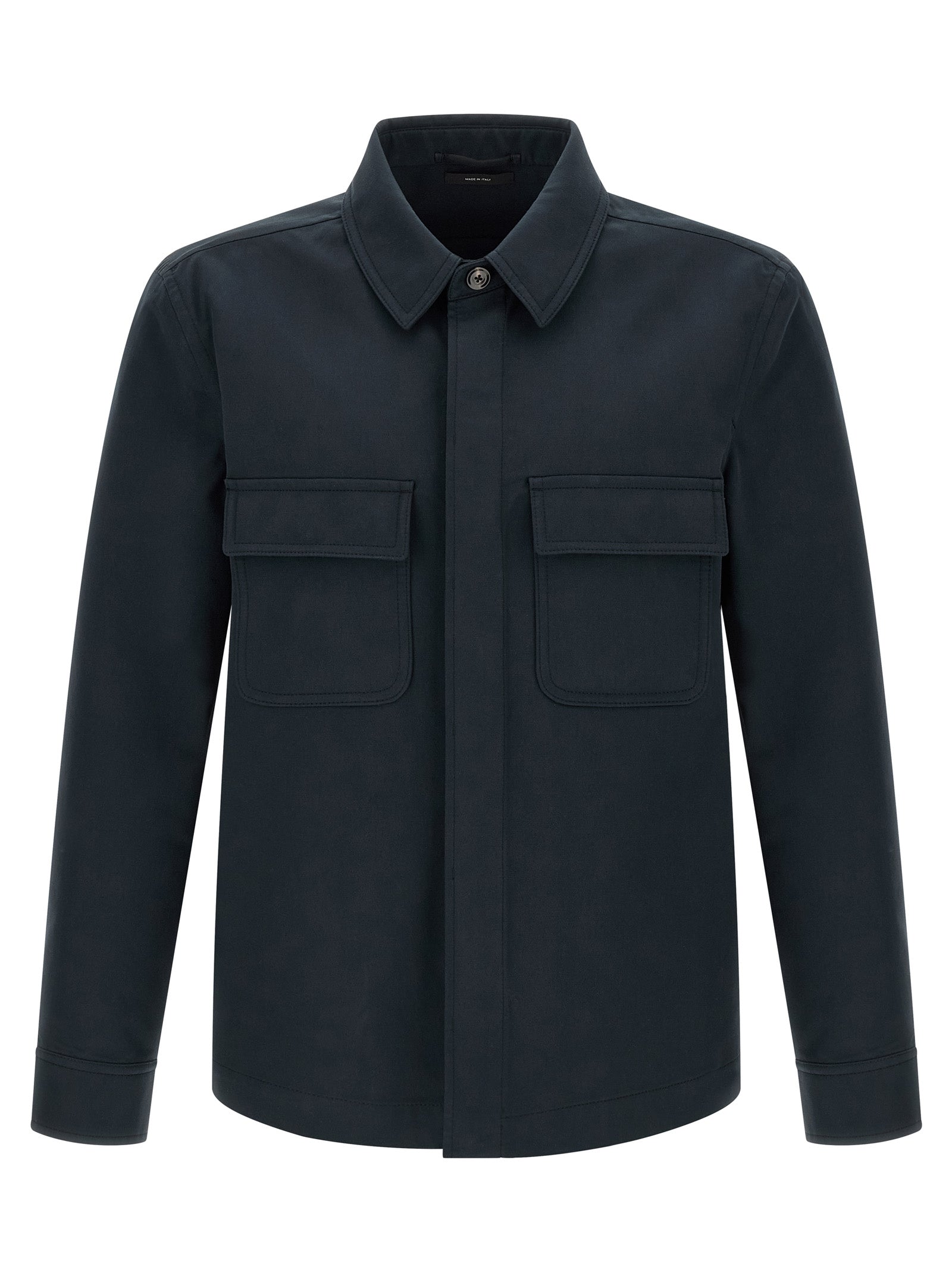 Overshirt by Tom Ford for men in polyamide cotton twill blue features an polished silhouette, showcasing a sophisticated and detail for a truly polished finish.