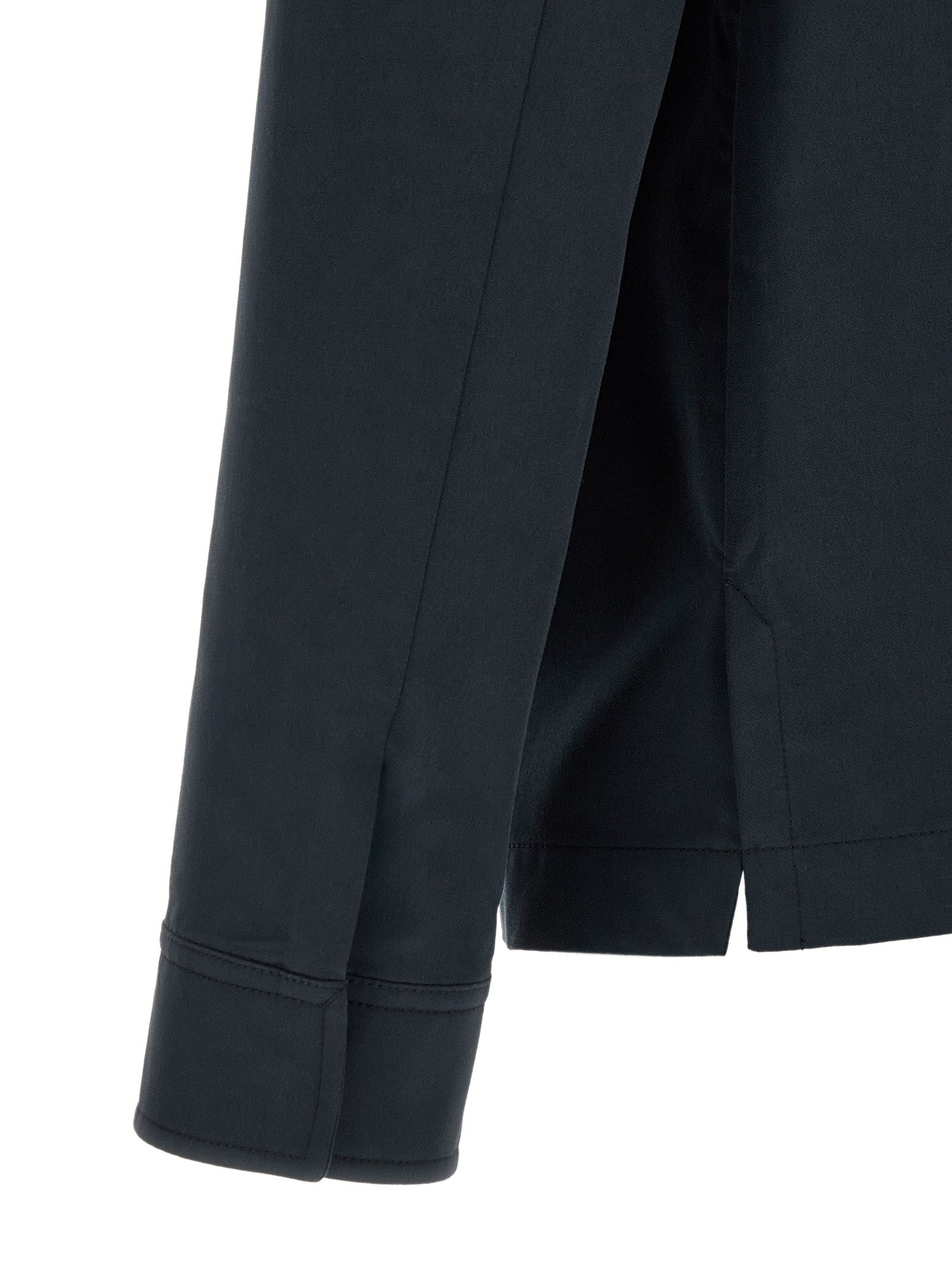 Overshirt by Tom Ford for men in polyamide cotton twill blue presents a discerning silhouette, showcasing a sophisticated and for a truly discerning finish.