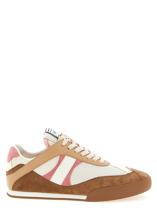Athletic Sneakers by Chloé for women in polyester suede leather & mesh multicolor features an exquisite silhouette, showcasing the premium athletic style of the Women's Athletic Polyester Suede Leather & Mesh Sneakers with an exquisite finish.