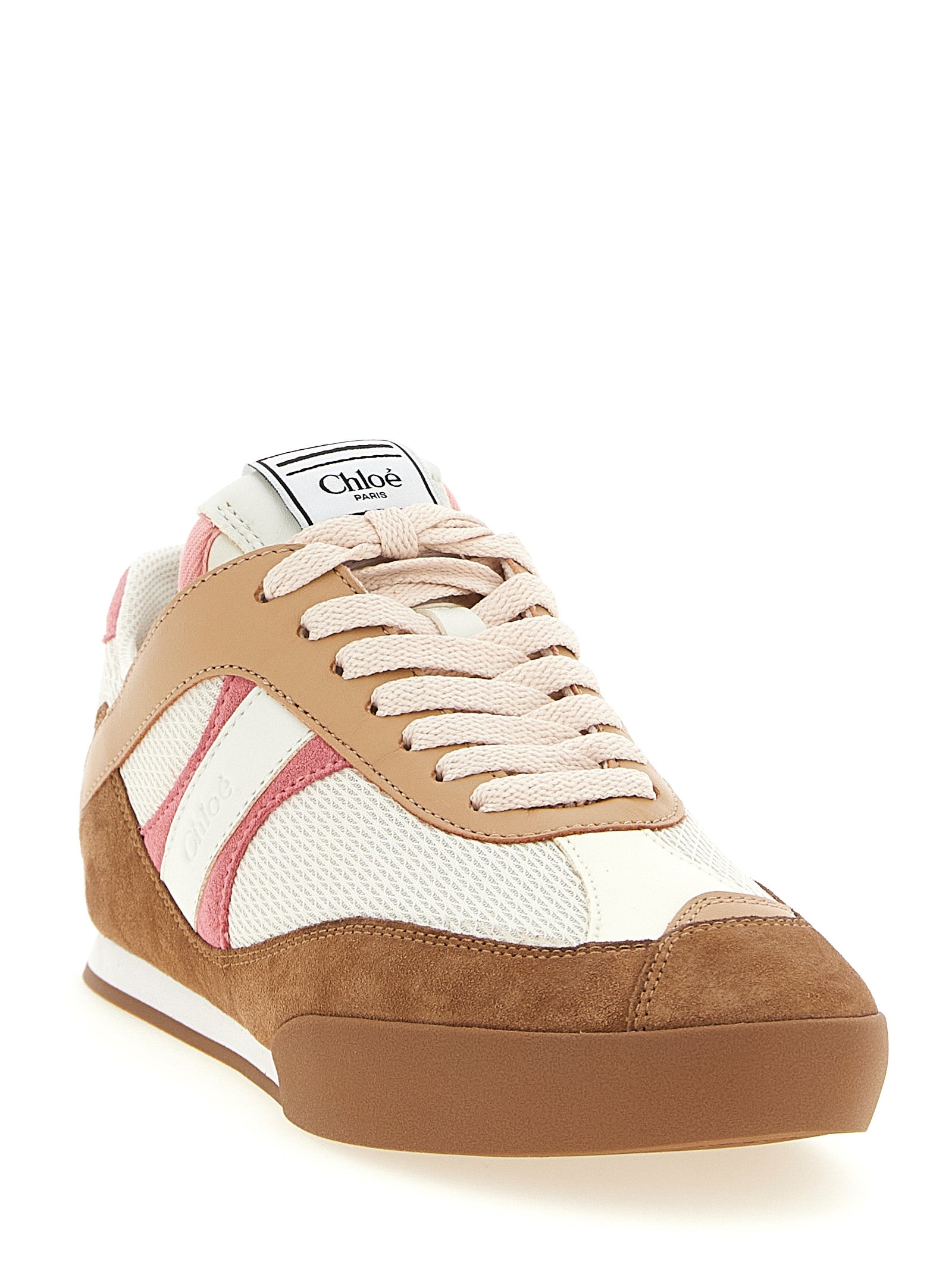 Athletic Sneakers by Chloé for women in polyester suede leather & mesh multicolor showcases an impeccable silhouette, defined by an impeccable athletic style design that perfectly captures the essence of the Women's Athletic Polyester Suede Leather & Mesh Sneakers.