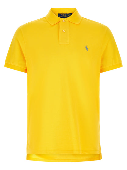 Polo Shirt by Polo Ralph Lauren for men in cotton bicolour & yellow presents a sleek silhouette, featuring a refined and short-sleeve for a sleek finish.