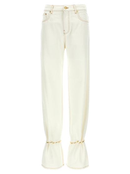 Jeans by Darkpark for women in denim cotton white & signature features an sartorial straight-leg and long with a cut for a sartorial finish.