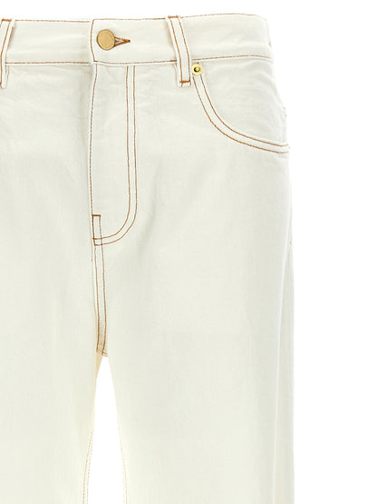 Jeans by Darkpark for women in denim cotton white & signature features an sophisticated and straight-leg with a precise long, creating a sophisticated and sophisticated silhouette.