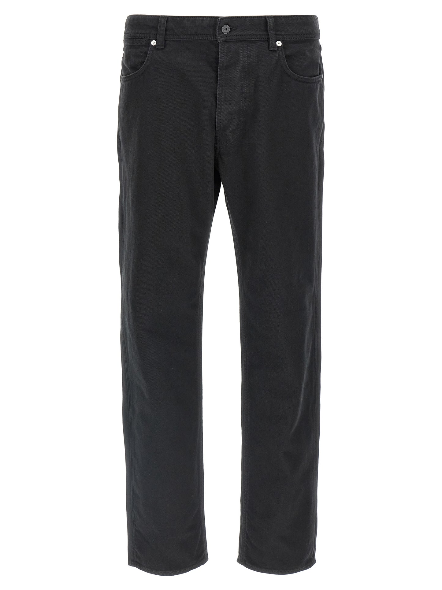 Jeans by Stone Island for men in denim cotton black & signature features an sartorial straight-leg and long with a cut for a sartorial finish.