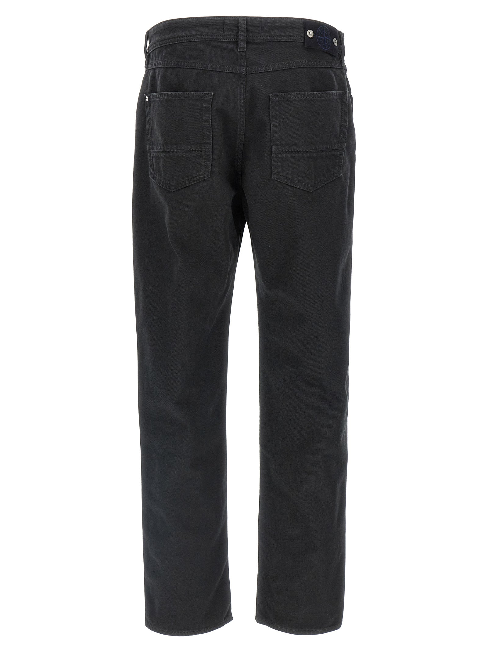 Jeans by Stone Island for men in denim cotton black & signature features an sophisticated and straight-leg with a precise long, creating a sophisticated and sophisticated silhouette.