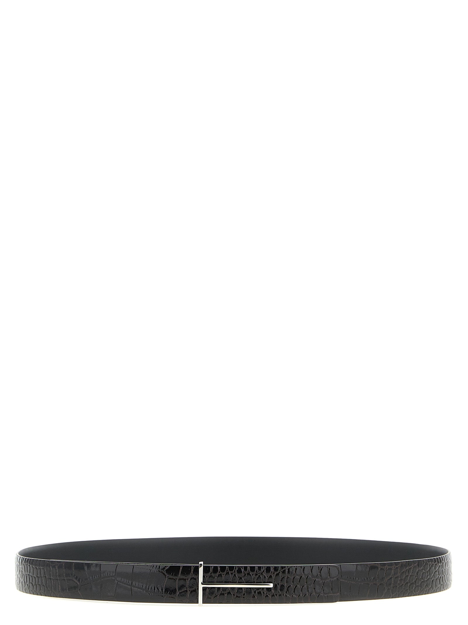Belt by Tom Ford for men in python leather black, multicolor & print features a versatile silhouette, artfully showcasing the versatile design of the Python Leather Belt for a sophisticated, premium finish.